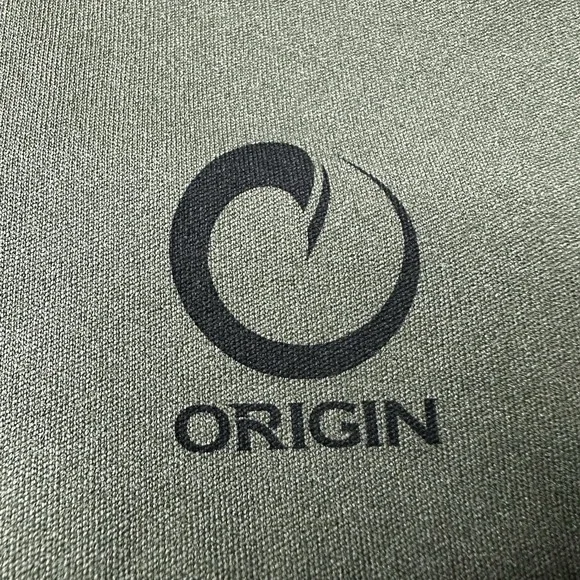 Origin Core Shirt Mens Large Green Hunting Jiu Jitsu Cam Hanes Big Wave Logo USA - Picture 4 of 6